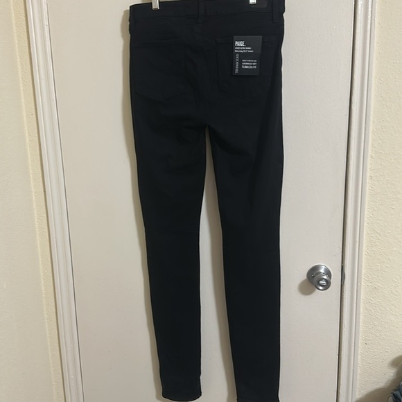 NWT Paige Black Ultra Skinny Transcend Jeans size 31 - Picture 6 of 7